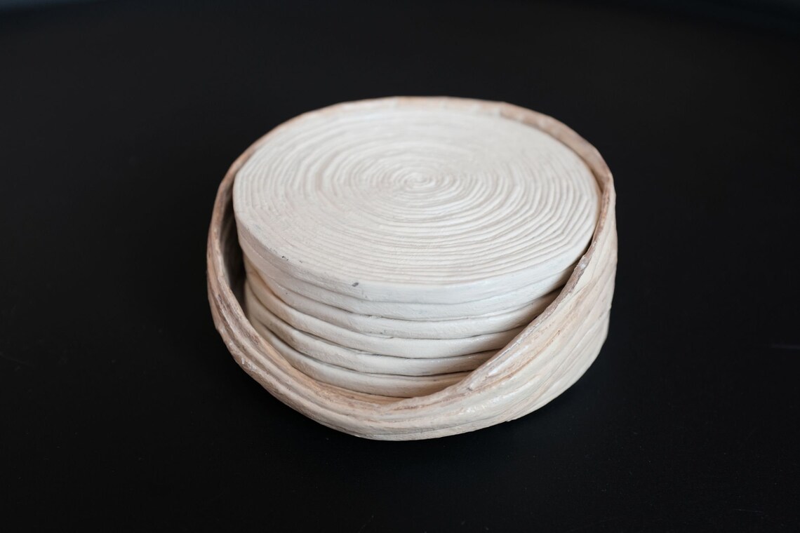 Recycled Newspaper Coasters With Holder in Boho Style Set of Etsy