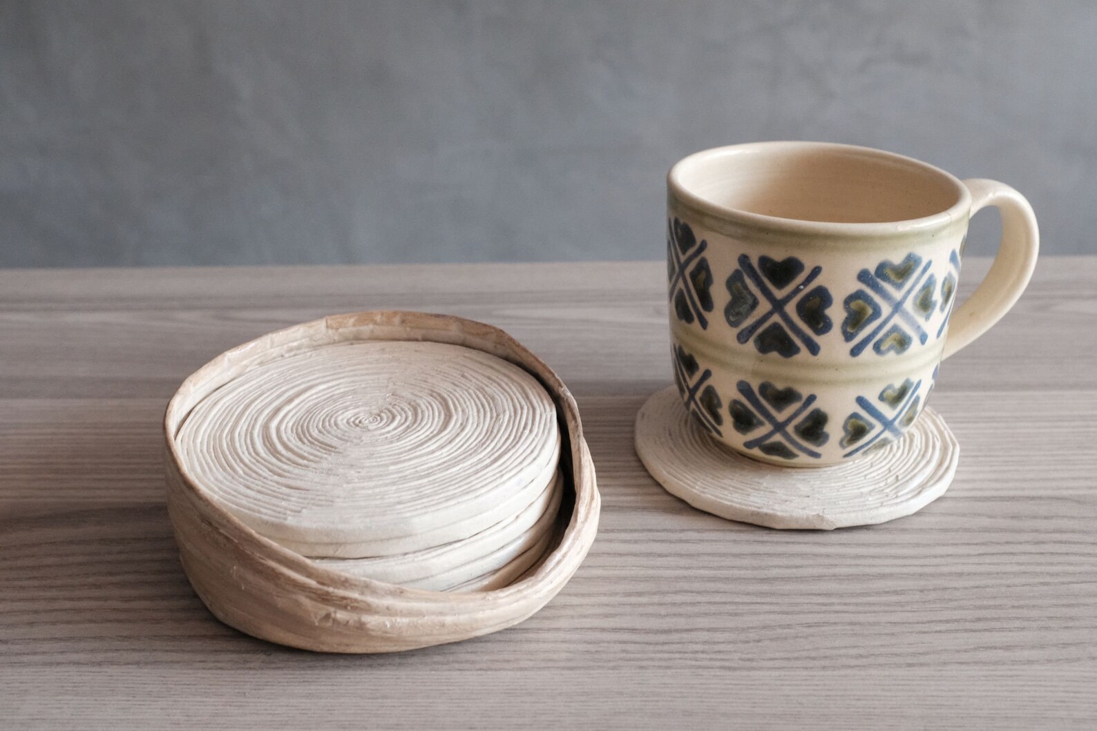 Recycled Newspaper Coasters With Holder in Boho Style Set of Etsy