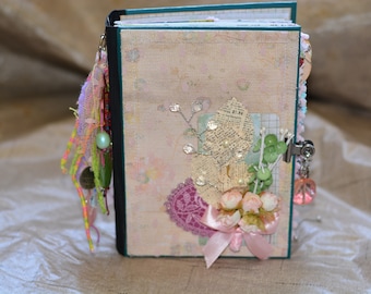 Junkjournal No. １８１ Basic Junk Journal Handmade Book Kit 6.5x5, Rustic Wedding