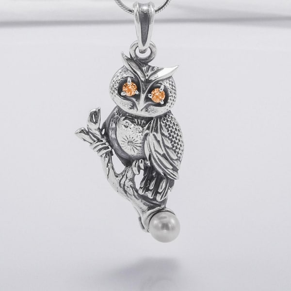 Pendentif à breloque hibou nature, collier amoureux des animaux, cadeau unique, bijoux d'oiseaux sauvages, meilleur cadeau pour un ami