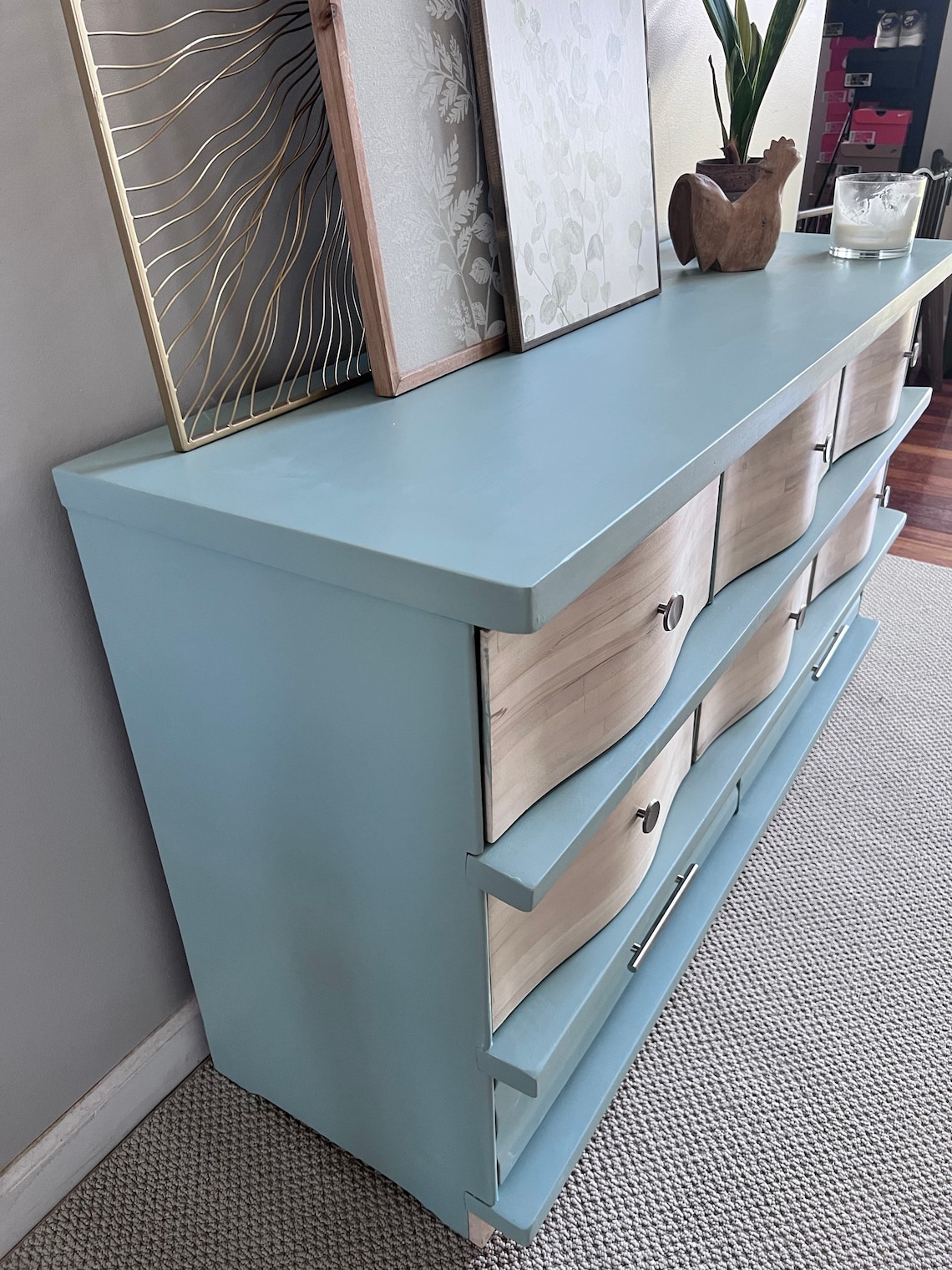 Mid-century Modern Dresser Coastal - Etsy