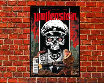 Wolfenstein Artwork comic book cover hd poster