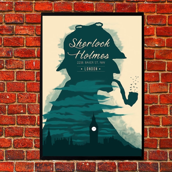Sherlock Holmes Propaganda Alternative London Detective Watson Lestrade Series Show  Retro Design Art   Minimal Minimalist hdd Poster
