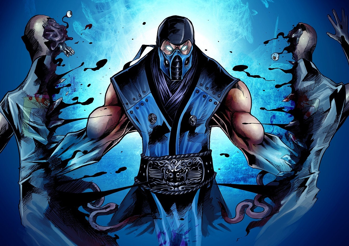 Mortal Kombat Fatality Kontroller - Limited Edition - Sub-Zero / Blue –  Grumpy Bob's Emporium