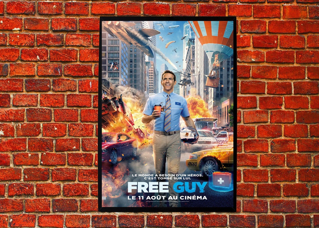 Free Guy Ryan Reynolds Movie Premium POSTER MADE IN USA - PRM224