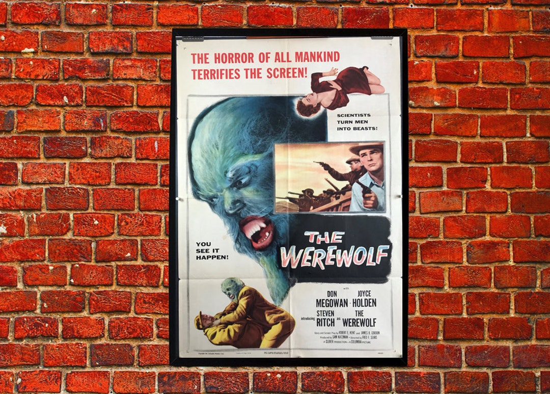 Vintage French the Night of the Werewolf Movie Poster A3/A4 