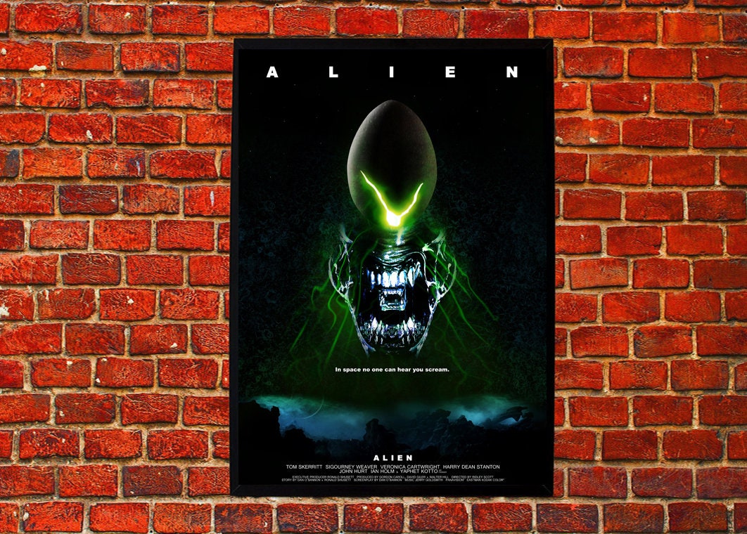 In Space No One Can Hear You Clean Movie Alien in Space No One Can Hear You Scream Cover Poster Artwork Home