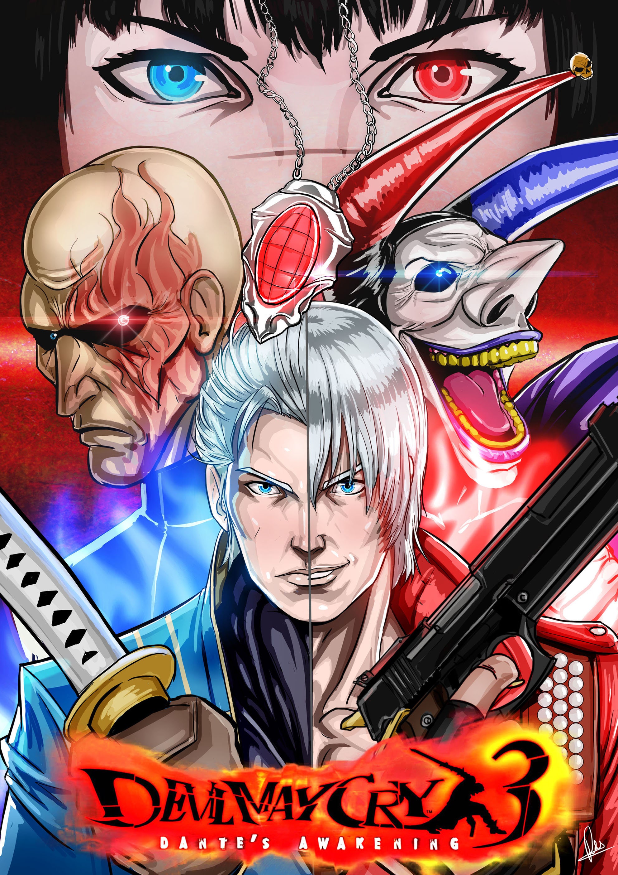 Devil May Cry Poster - Anime Dante - High Quality Prints 18x24