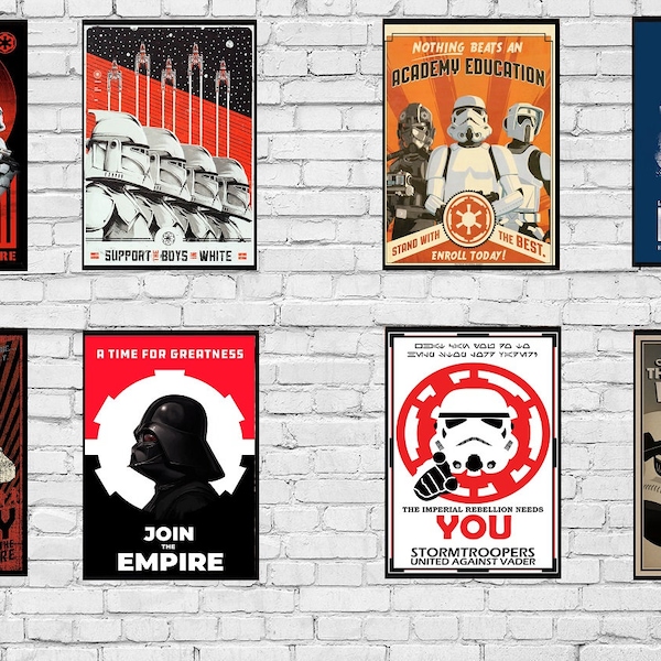 Star Wars Empire propaganda Artwork Set of 8 Posters