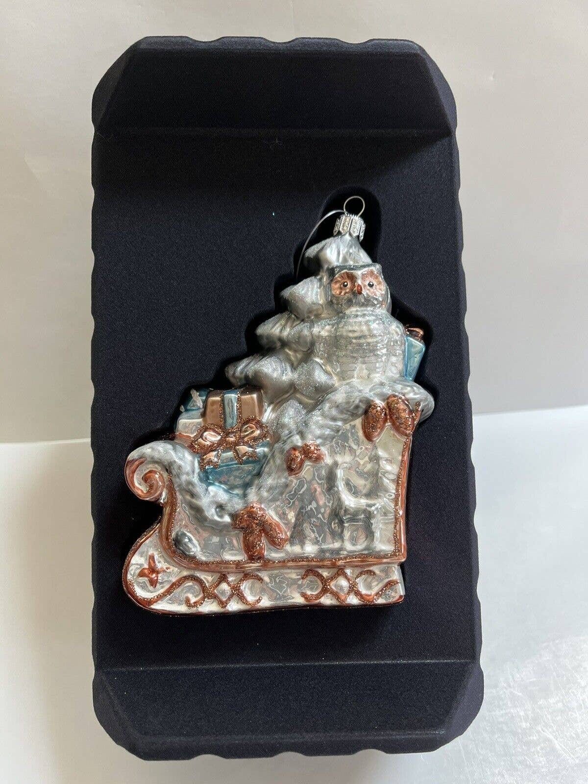 Trimsetter Dillards Ornament Sleigh Owl Silver New in Box Etsy