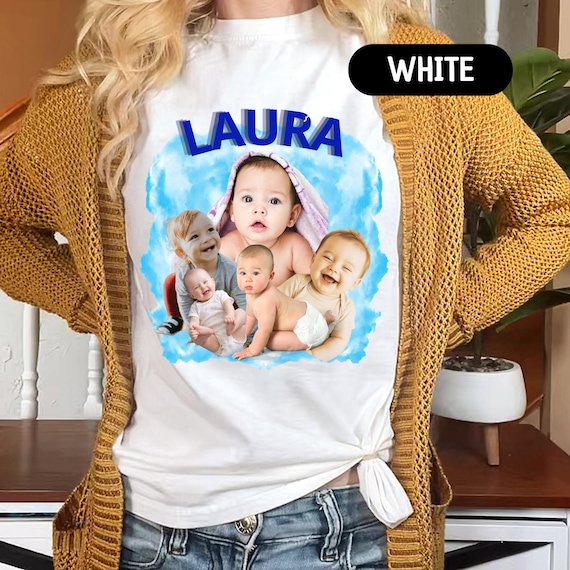 Baby Custom Photo Sweatshirt, Personalized Face Hoodie, Matching Family Outfits for Mom Dad Grandma Grandpa