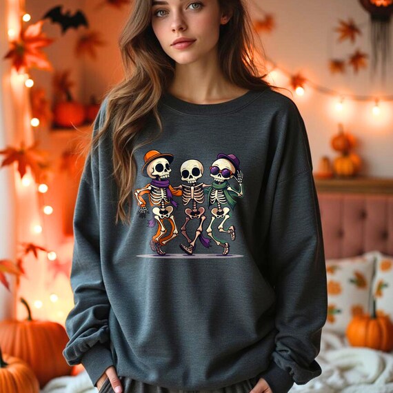 Retro Dancing Skeleton Sweatshirt
