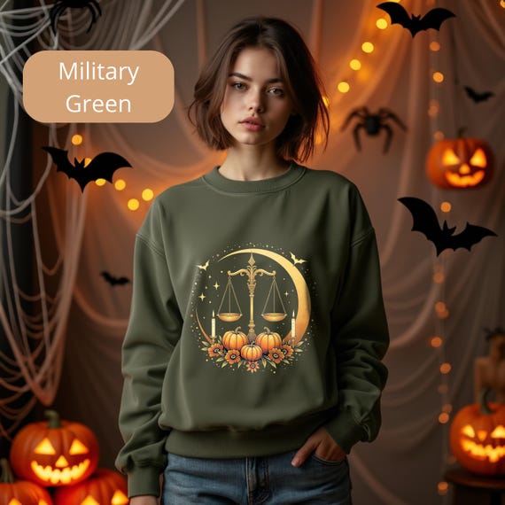 Halloween Shirt Zodiac Libra – Astrology Pumpkin Sweatshirt