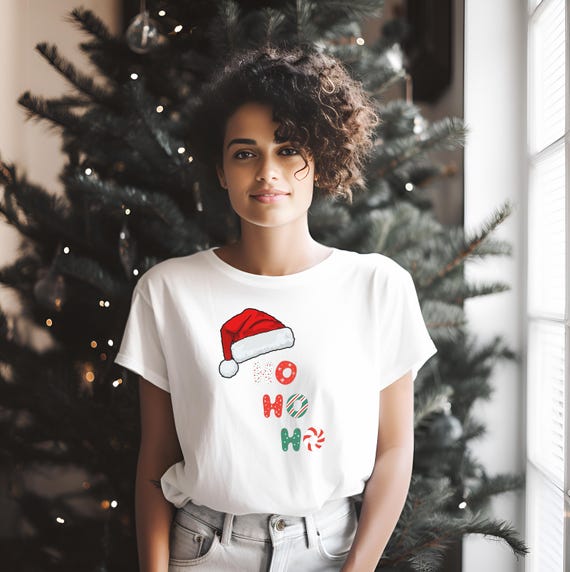 Retro Holiday Christmas Shirt , Ho Ho Ho Funny Santa Xmas Sweatshirt,