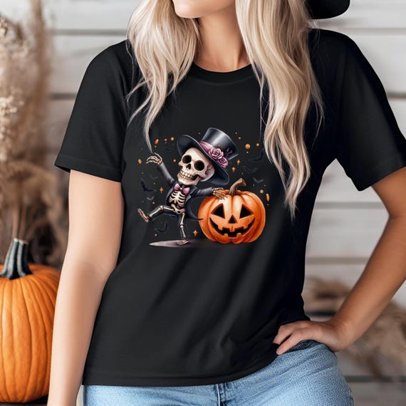 Dancing Skeleton Tee, Halloween Dance Sweatshirt
