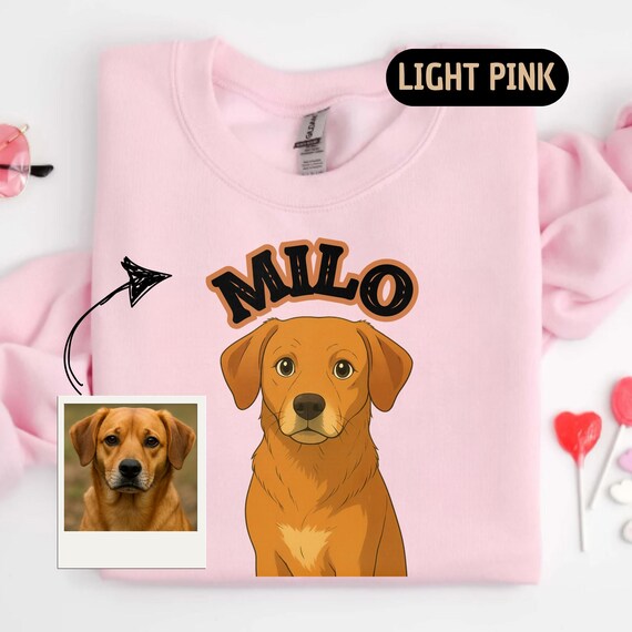 Custom Ghibli Style Sweatshirt, Personalized Anime Hoodie, Dog Lover Pet Lover Gift for Family and Friends