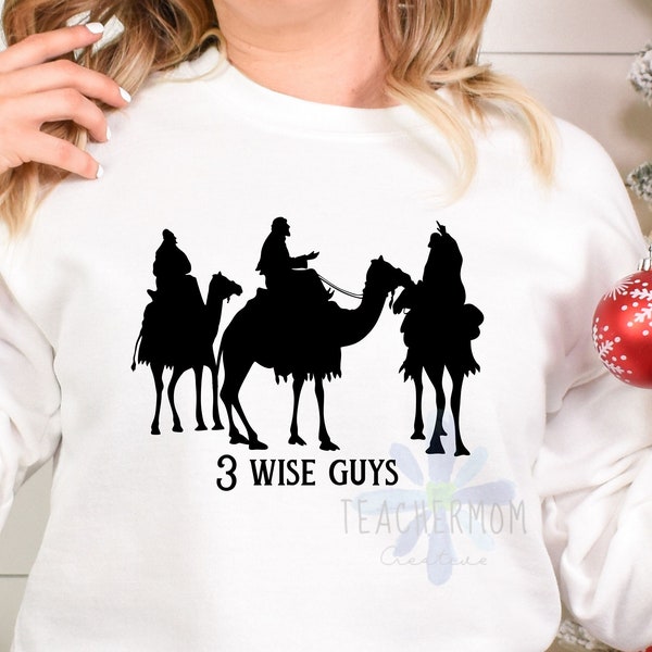 3 Wise Guys Digital Download, Weihnachten Schrift PNG, JPEG, Christlicher Sofort Download, Drei Weise Sublimation Dateien