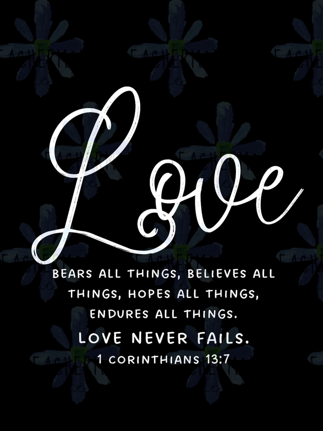 Scripture Walls Love Never Fails Corinthians 13:7 Bible Verse Canvas C -  Express Your Love Gifts