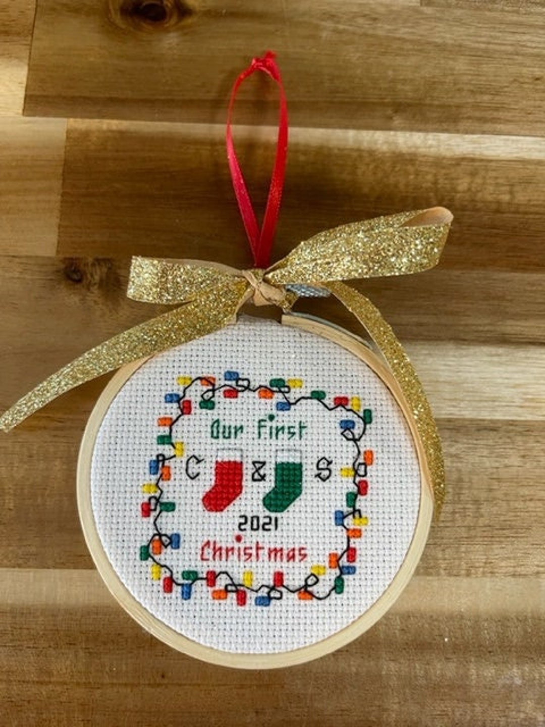 Our First Christmas Ornament Cross Stitch Instant Download Pattern - Etsy