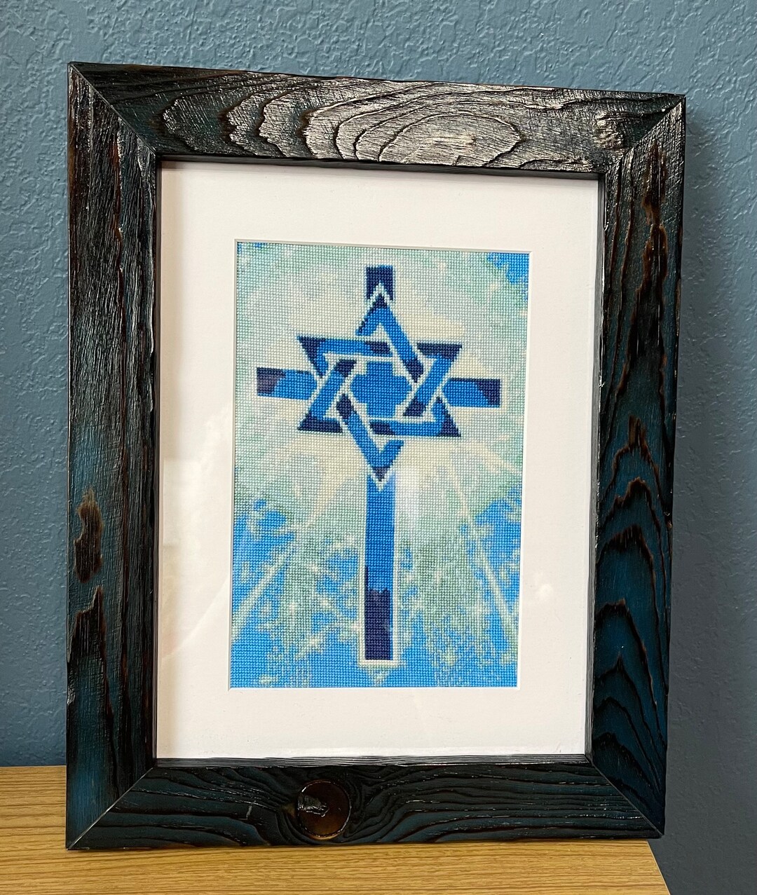 Cross Stitch Pattern Star of David Cross Instant Download Jewish