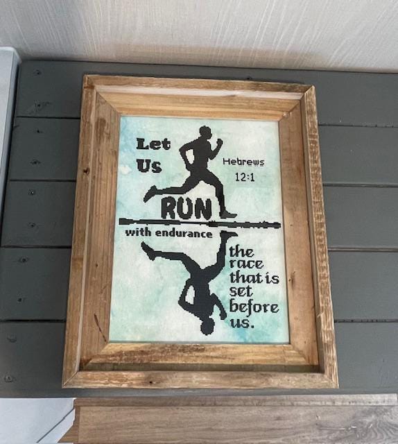 Man Ran Way Pattern Running Man Cross Stitch Pattern (instant Download), Runner, Run ...