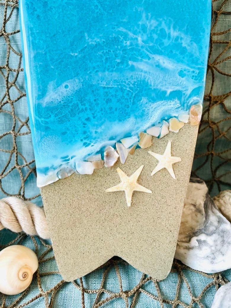 Ocean Resin Surfboard Resin Ocean Art Ocean Wall Art Etsy