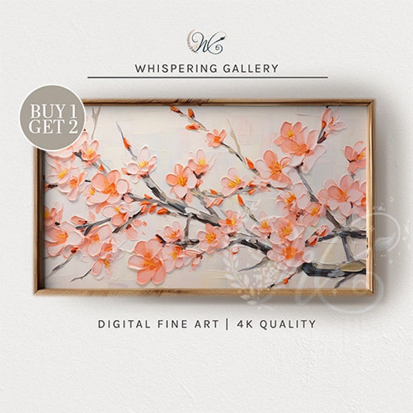 Abstract Citrus Delight in Spring Awakening  Vibrant Orange Digital Download  Dining Room Decor by Whispering Gallery Art  TV0425