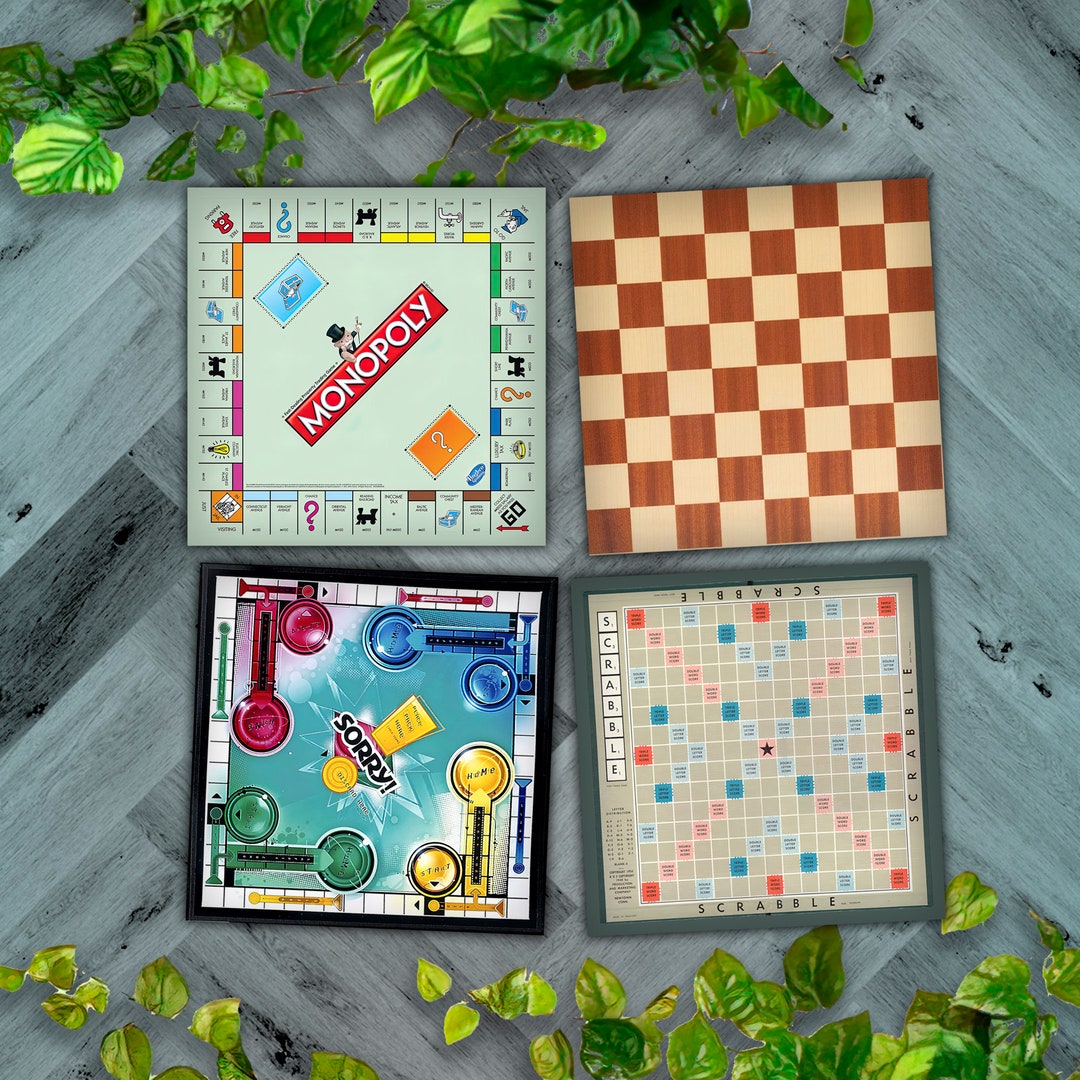 Board Game Coasters Game Room Drink Coasters 4.25 X 4.25 Etsy