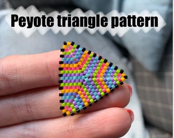 Wzór koralikowy trójkąta pejotlowego PDF do natychmiastowego pobrania cyfrowego