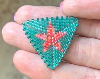 Patrón de cuentas triangulares de peyote con estrellas de mar, descarga digital instantánea en PDF