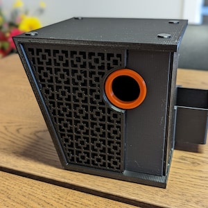Modern Mid-Century Style Birdhouse | Weatherproof | Stylish Nest Box | Dark Edition
