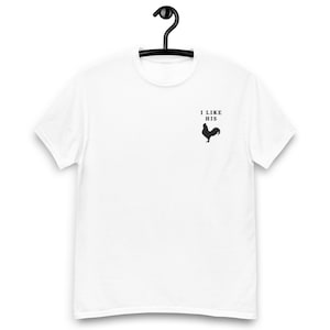 I like his cockadoodle tee shirt
