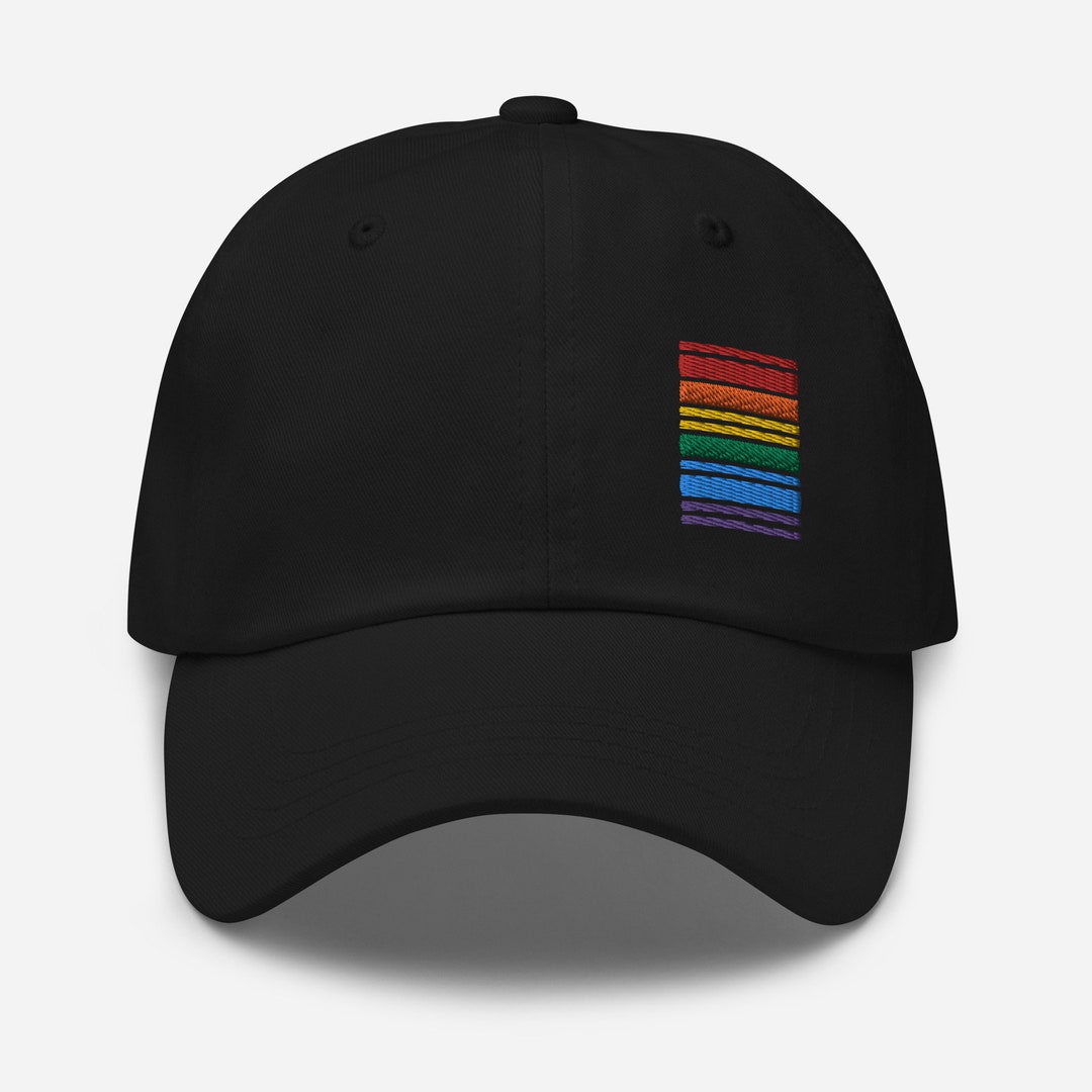 Rainbow Barcode Dad Hat - Etsy