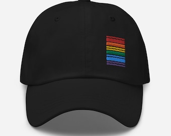 Rainbow Barcode Dad hat