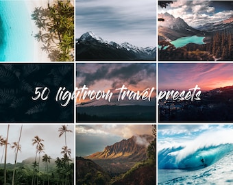 50 Lightroom Presets Bundle, Moody Preset, Lightroom Preset, Travel Presets, Summer Presets, Instagram Filters