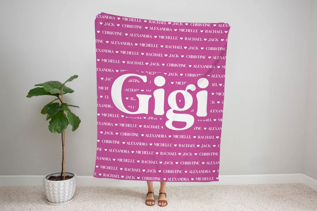 Personalized Gigi Blanket With Names Gigi Gift for Gigi Etsy