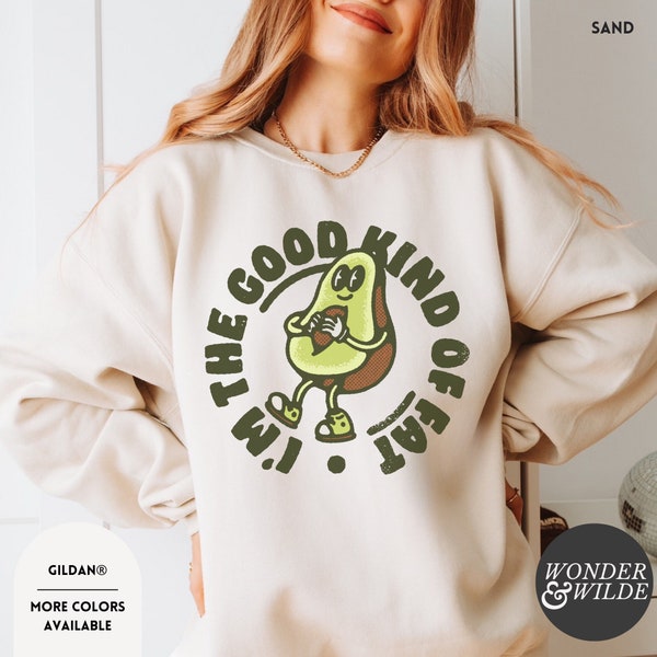 Retro Avocado Sweatshirt, Avocado Shirt, Avocado Lover, Avocado Gift, Funny Retro Shirt,Foodie,Funny Food Shirt,Fruit Shirt,Positivity Shirt