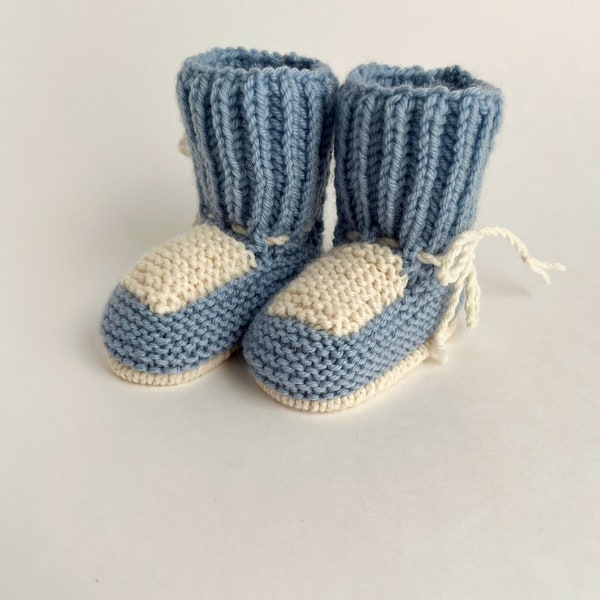 Handmade Knitted Baby Socks Superwash Merino Blend Infant Newborn Booties