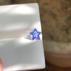 Star-Cut Natural Tanzanite Gemstone | Natural Blue Tanzanite | Unique Custom Cut Loose Gem | 5-Pointed Star Shape | Rare Collector’s