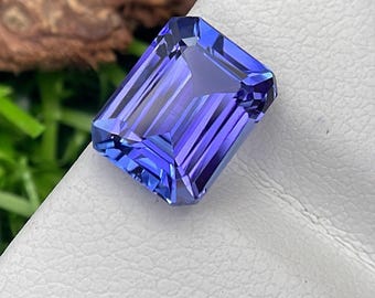 Exquisite Emerald Cut Tanzanite – Royal Violet Blue, Loupe Clean , – Rare Faceted Tanzanite Natural Gemstone for Fine Jewelry Masterpiece