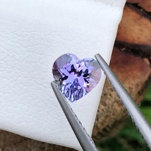 Heart Cut Tanzanite Gemstone: Natural Violet Stone, Proposal Ring Pendant