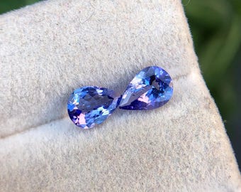 Pear Cut Tanzanite Pair: AAA Grade Loose Gemstones (7x5 MM)