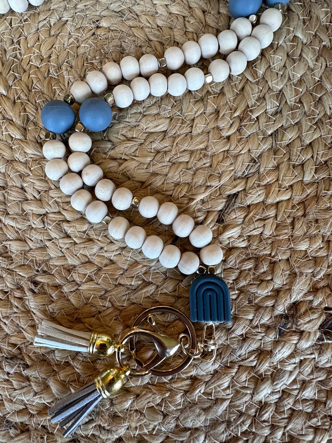 Boho Beaded Lanyard Teacher Lanyard Nurse Lanyard Boho Etsy