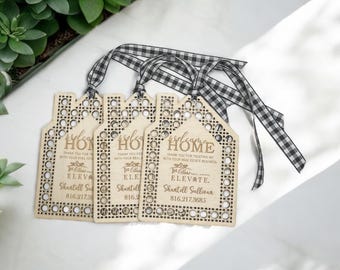 Realtor gift basket tags, Personalized realtor gift tags, Housewarming gift basket tags, Gift basket tags, Realtor closing gift, Gift tags