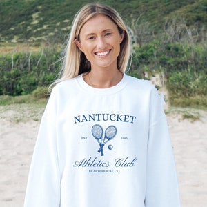 Nantucket Crewneck, Nantucket Sweatshirt, Athletics Club, Beach Sweatshirt, Preppy Nantucket, Cute Nantucket Crewneck, Nantucket Surf Gift