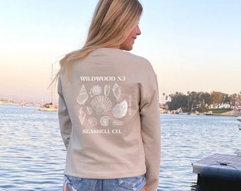 Wildwood Crewneck, Wildwood Sweatshirt, Trendy Wildwood, Wildwood  Seashell, LBI Seashell, Preppy Wildwood, Wildwood Beach Crewneck,