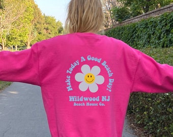 Preppy Wildwood Crewneck, Wildwood Nj Sweatshirt, Cute Wildwood Sweatshirt, Wildwood Beach, Trendy Wildwood, Wildwood Smile Crewneck