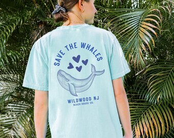 Wildwood Nj T-Shirt, Wildwood Comfort Colors Shirt, Wildwood Save The Whales, Preppy Wildwood T-Shirt, Cute Wildwood Beach Shirt, Wildwood