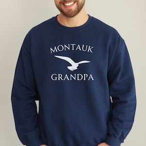 Montauk Grandpa Sweatshirt, Montauk Grandpa, Montauk NY Grandpa Crewneck, Montauk Beach, Montauk Gift, Montauk Mens Sweatshirt, Montauk Bird