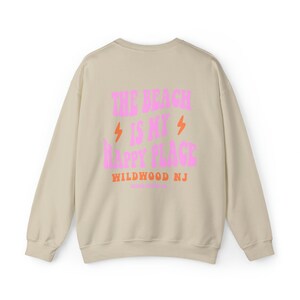 Cuello redondo Wildwood, sudadera Wildwood NJ, playa Wildwood, cuello redondo Preppy Wildwood, sudadera Wildwood linda, sudadera Wildwood de moda Sand